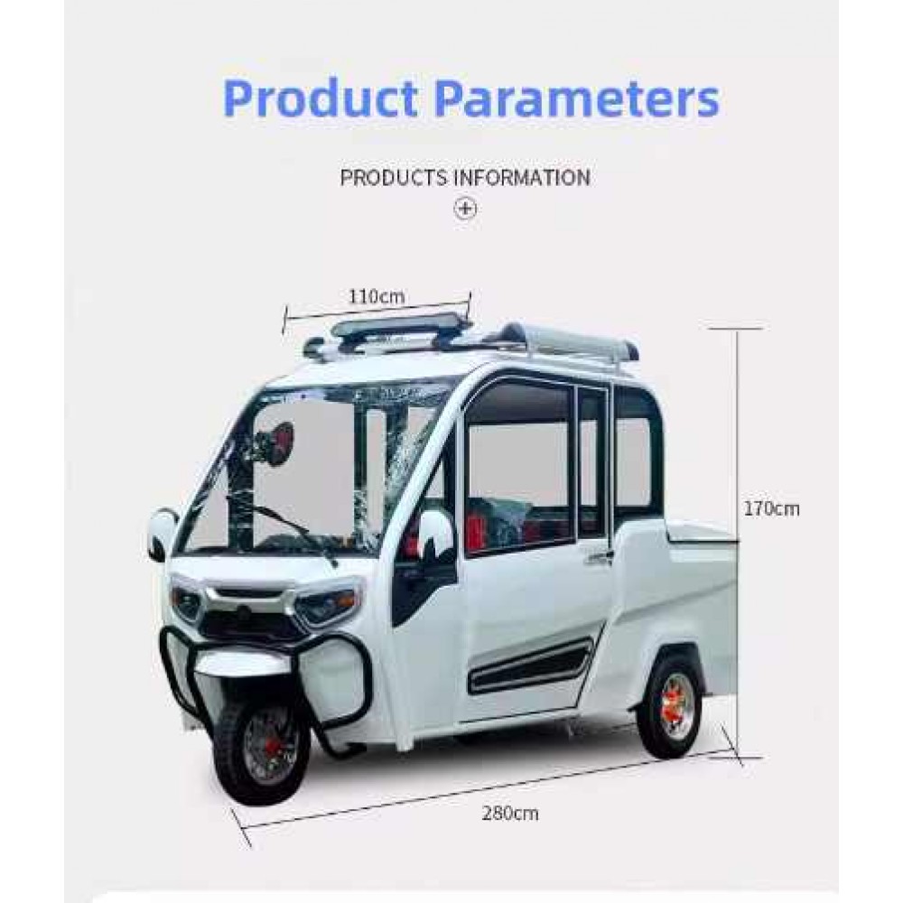  Electric Tricycle, Fully Enclosed, Adult, Household, With Shed, Passenger And Freight, Picking Up Children, National Standard, Elderly, Commuting, Electric Scooter