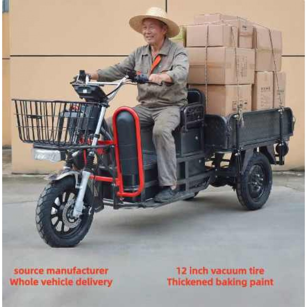 Load King electric tricycle for cargo long-distance running King agricultural road bully elderly delivery truck adult electric vehicle for cargo transportation