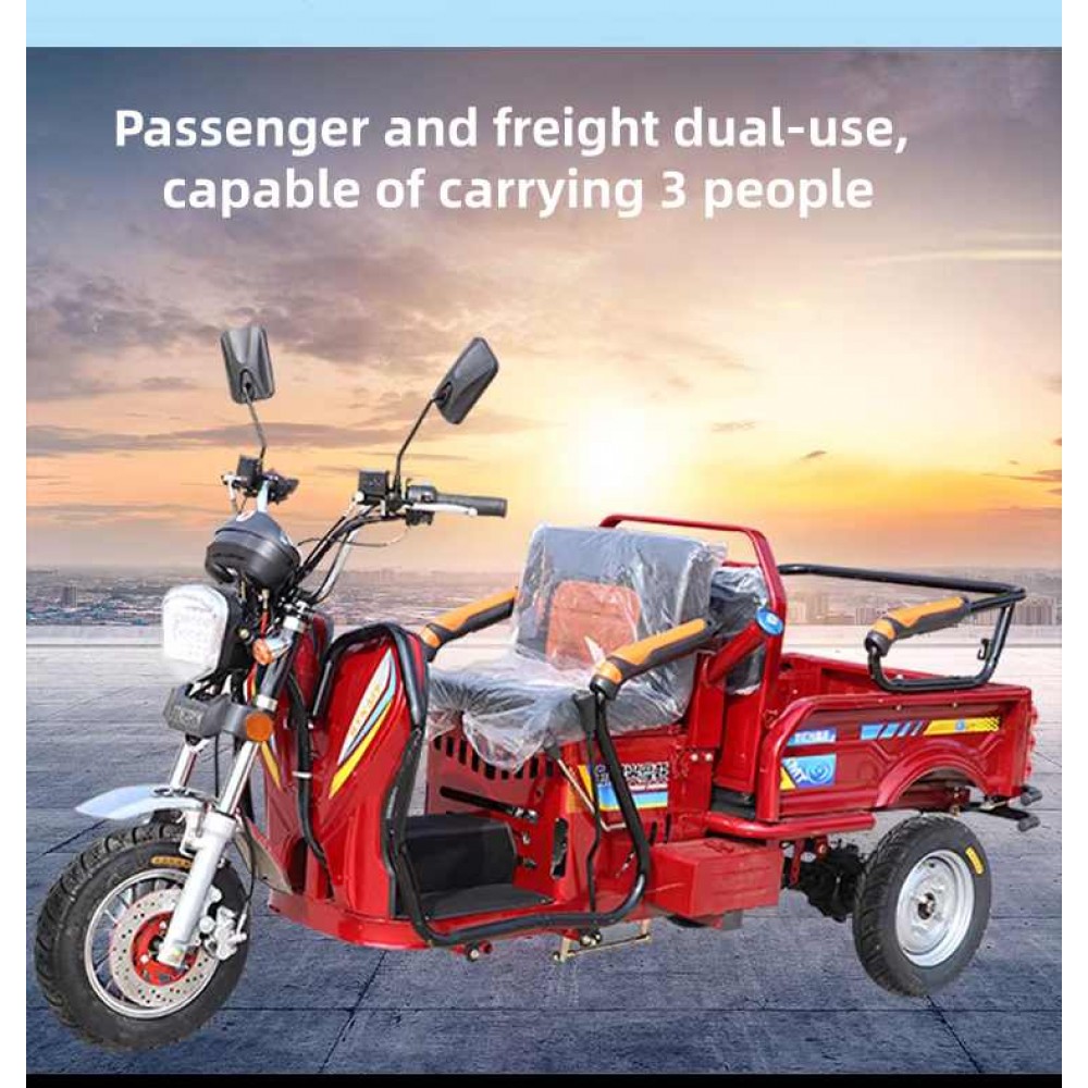 Power Gasoline Three Wheeled Motorcycle Can Be Registered As A Senior Commuting Vehicle, Fuel Powered Household Small Passenger And Freight Dual-Use Vehicle