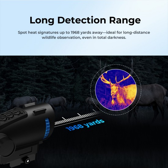 Hot Single Eye High-resolution 384X288 55Hz Night Vision Thermal Imaging Sight, 6-color Display with 64G Storage Card, Magnification And 8-hour Battery Life, Hunting, Outdoor Camping, Supports Photos And Videos
